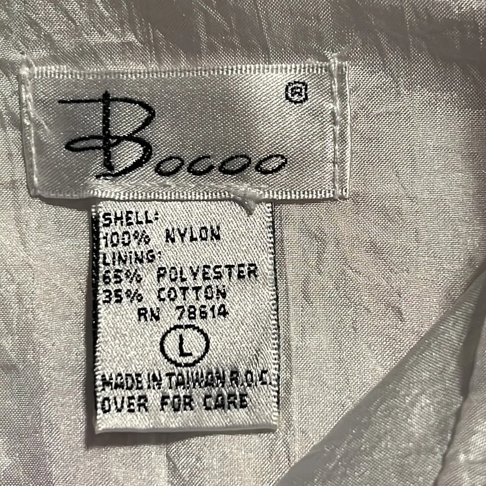 Vintage Bocoo womens large windbreaker patriotic USA stars and striped zip close Blue - Image 7