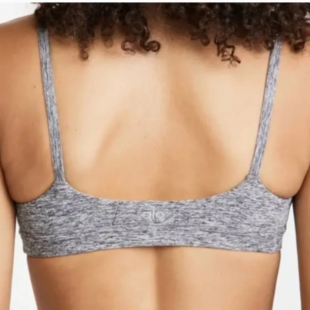 Alo Alosoft Heather Gray Cami Sports Bra Large - Image 3