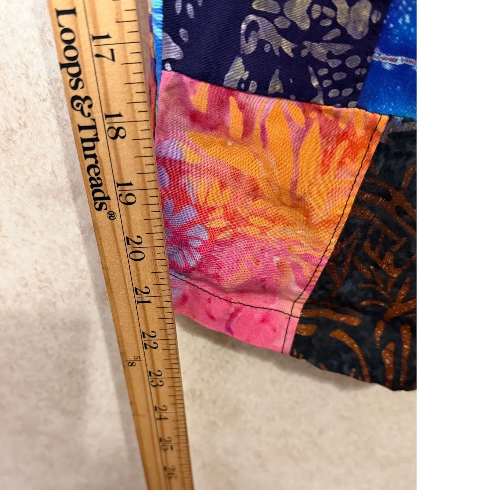 Boho Patchwork Jumpsuit Overalls Mexicali Blues Size Small Retro Fairy Whimsigot - Image 2