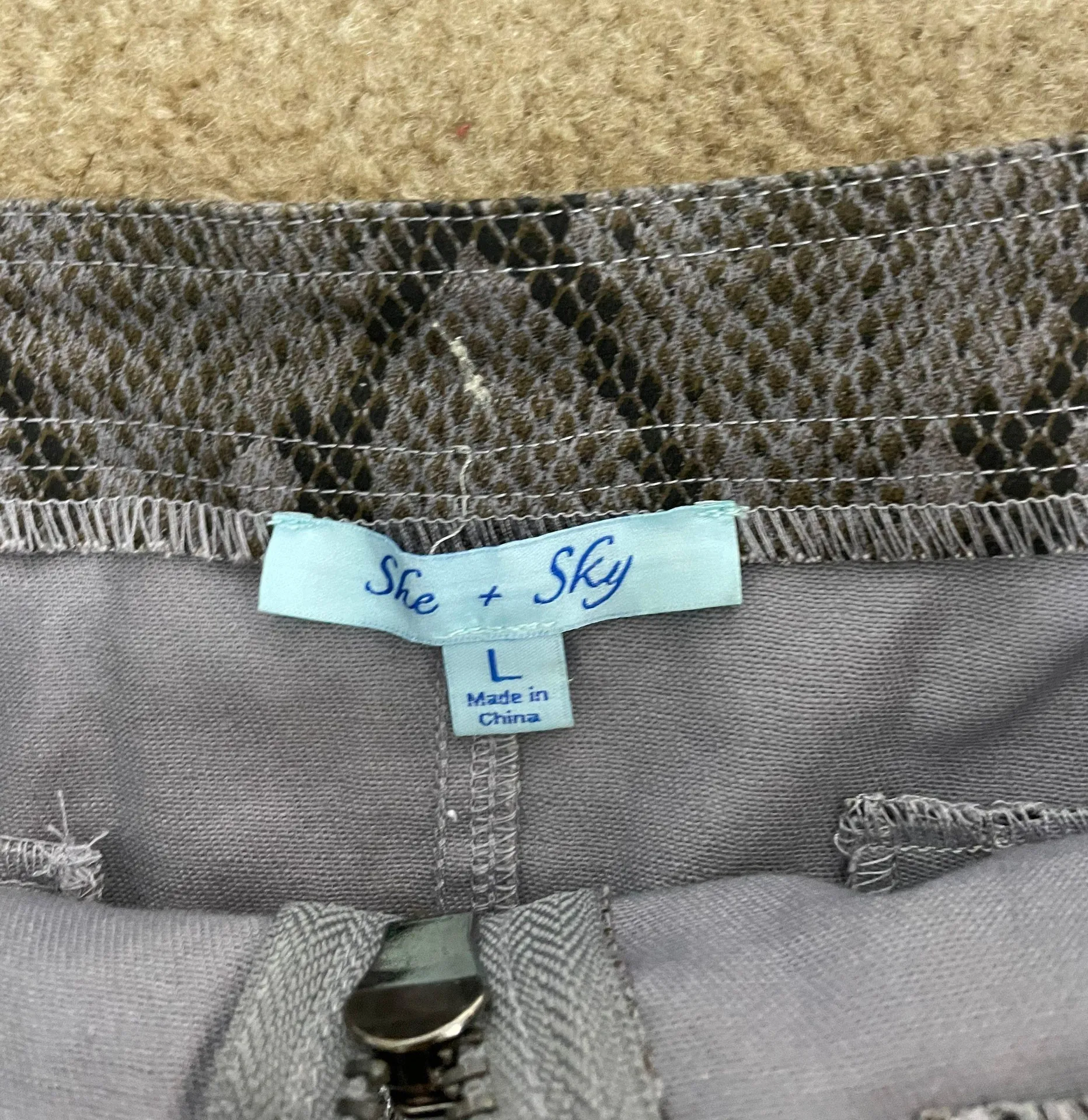 She + Sky Snake Print Mini Skirt  - Image 2