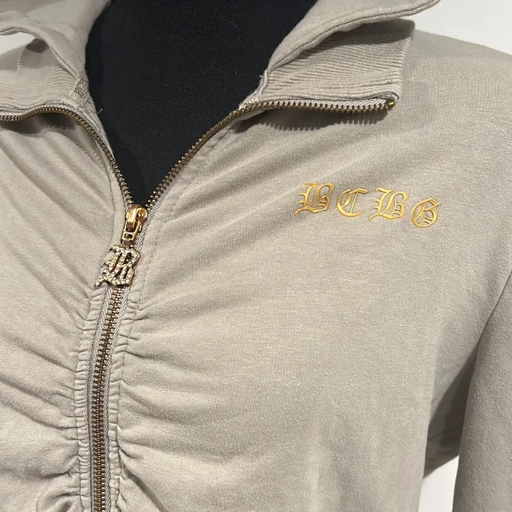 BCBG Maxazria cotton zip‎ up hoodie . Size XL - Image 2