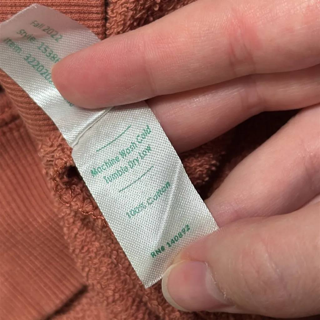 Marine Layer Women’s Amber Brown Ombre French Terry Crewneck Sweatshirt size L - Image 10