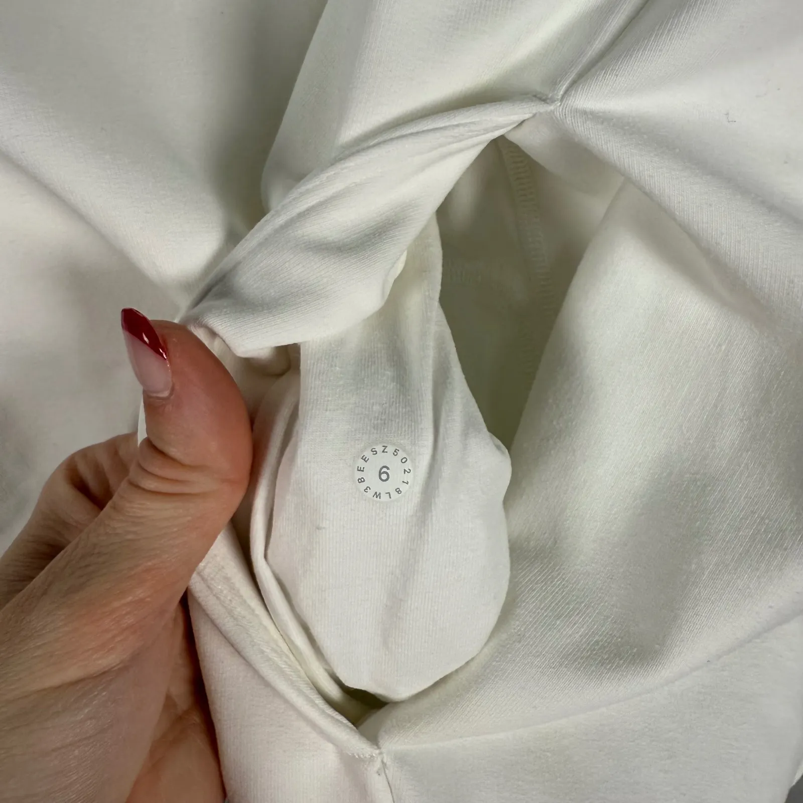 Lululemon Scuba White Pullover Hoodie Sweatshirt Size 6 Raglan Sleeve - Image 6