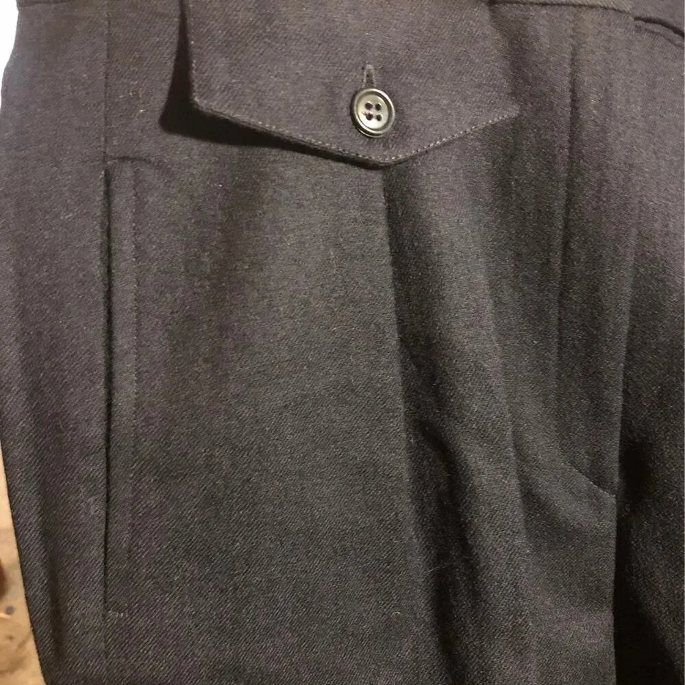 NWT vintage Jones New York country navy wool high waisted pleated pants size 6 - Image 6