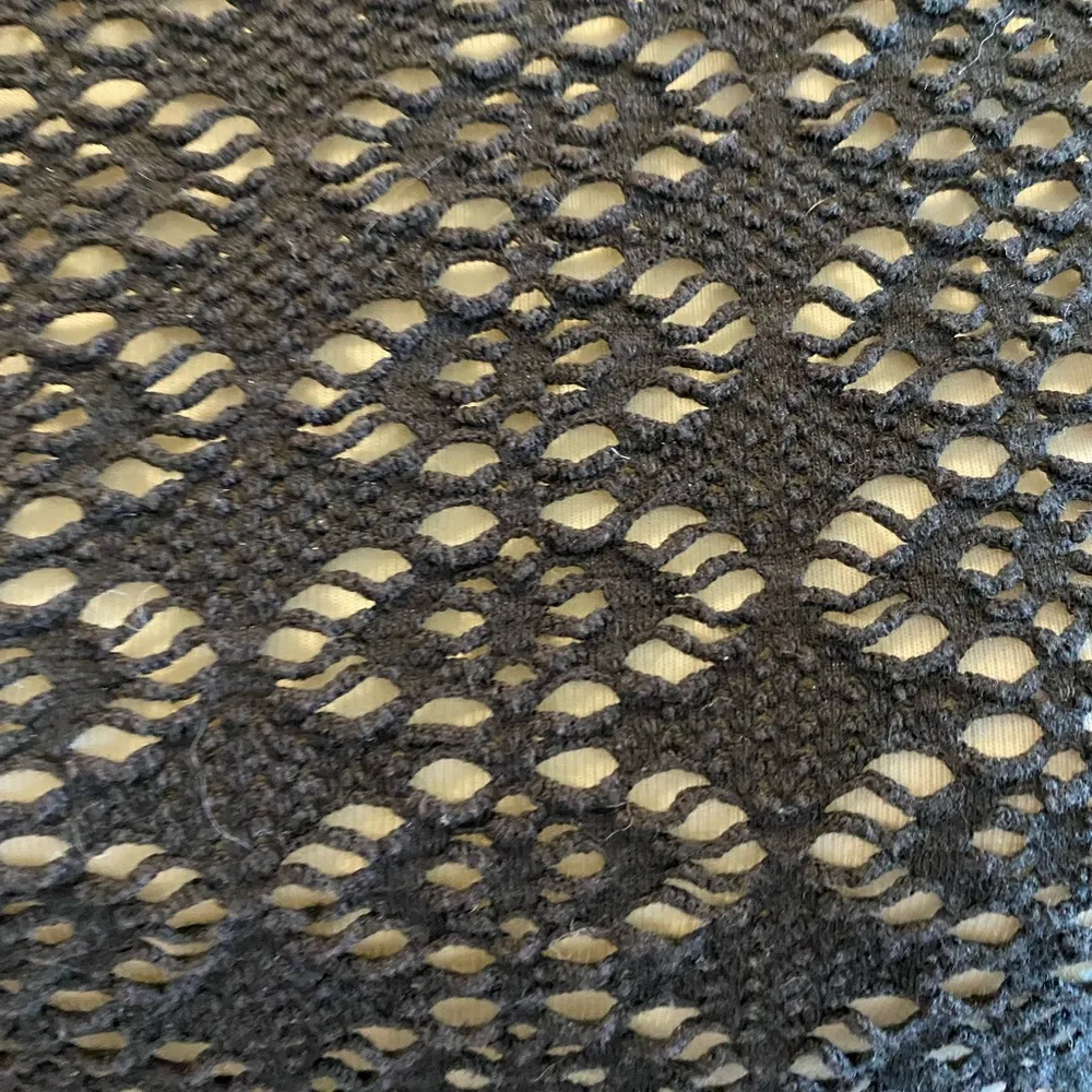 Free People Beach Black Eyelet Knit Long Sleeve Top, Size XS - Image 3