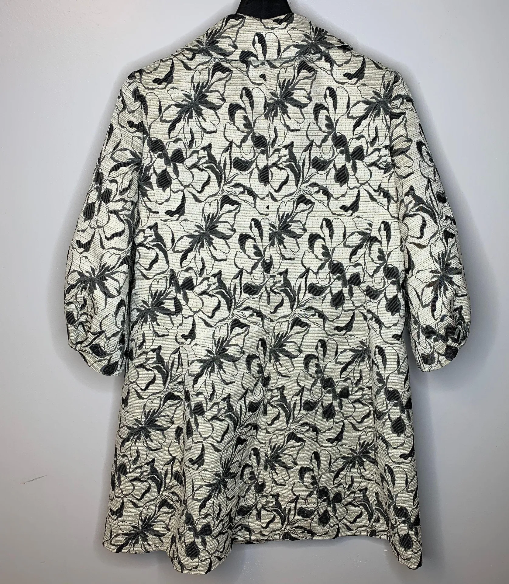 Jones New York Suit Brocade Floral Long Jacket - Image 3