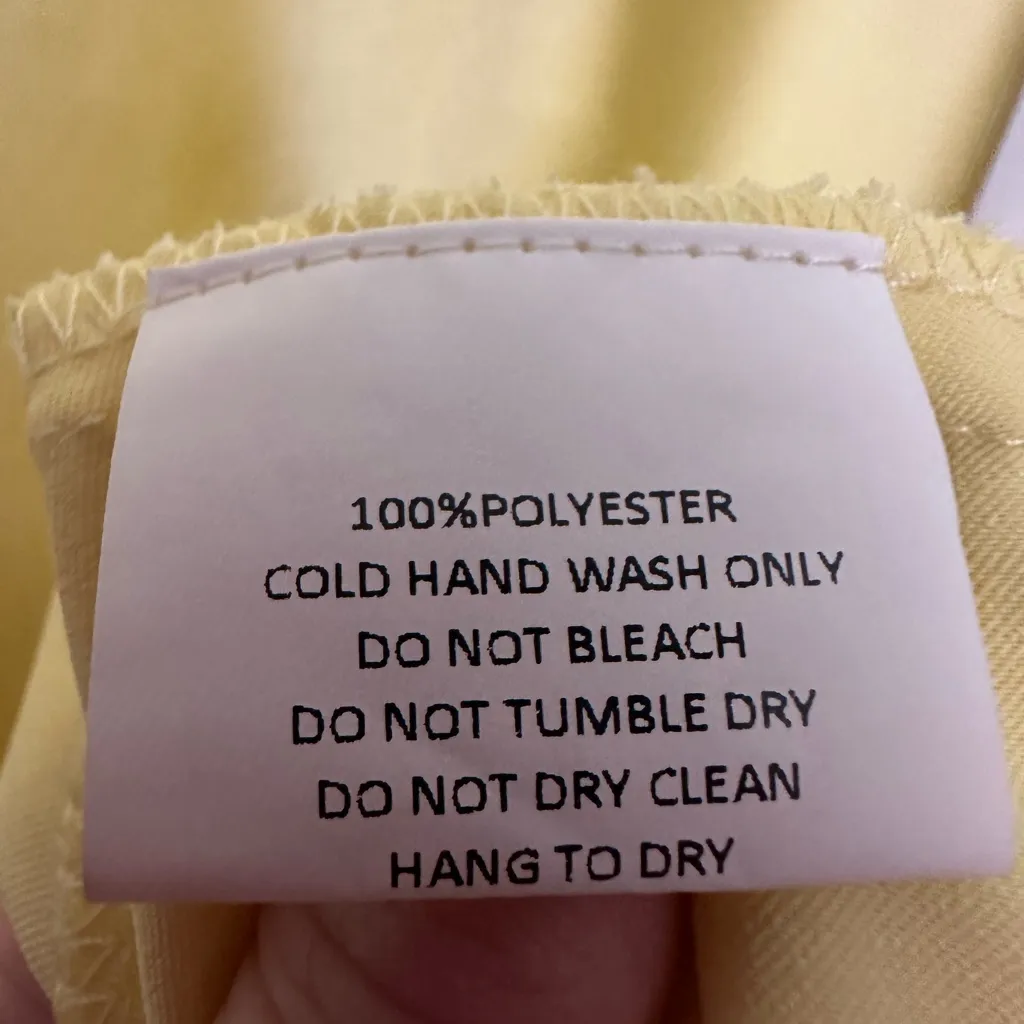 Petal And Pup Solstice Maxi Dress Size Large Yellow Satin Lace Party Event Flaw - Image 12