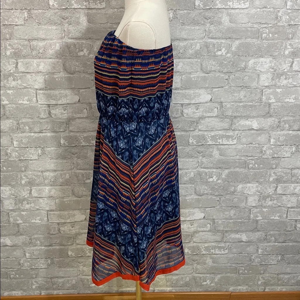 Anthropologie Maeve Urcos Boho Strapless Handkerchief Hem Dress - Image 3