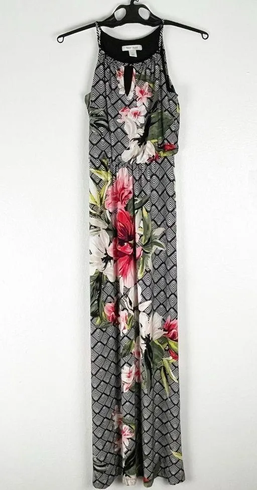 WHITE HOUSE BLACK MARKET Floral Sleeveless Maxi Dress, Size XXS - Image 2