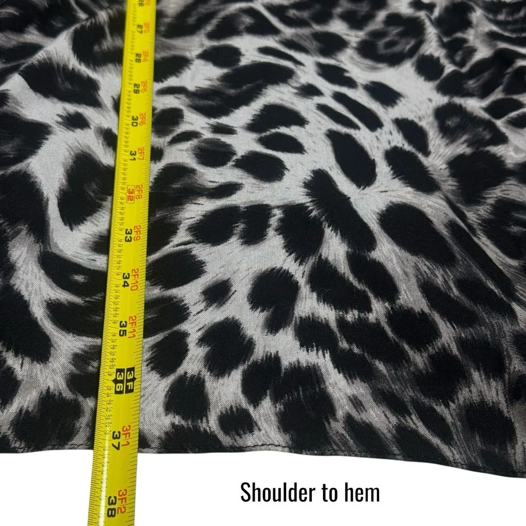 NEW Ekouaer Snow Leopard Kaftan Tunic Dress‎ Resort Vacation Coastal XXL - Image 11