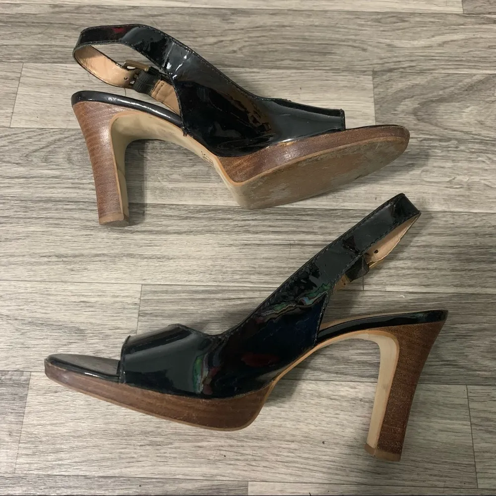 Franco Sarto Black Tan Heels; Size 9.5 Women’s - Image 4