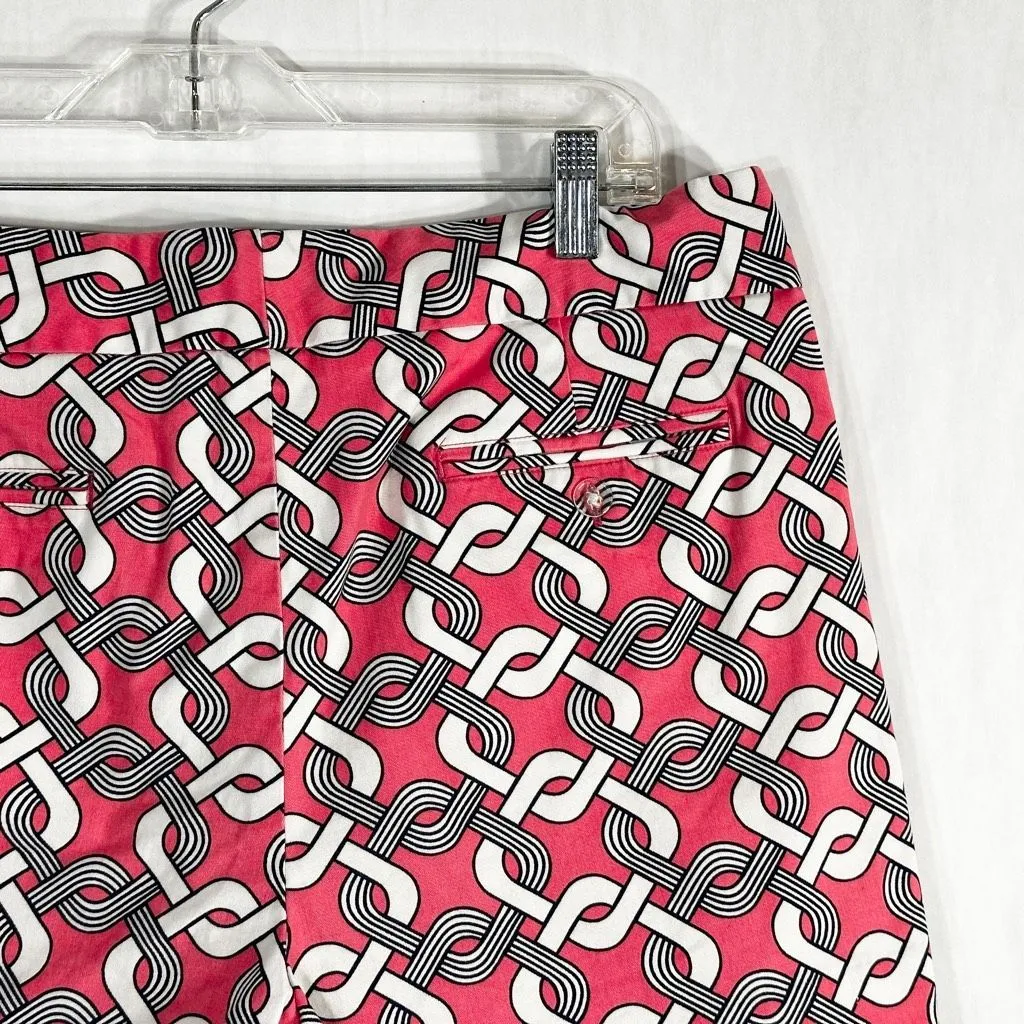 Crown Ivy Size 12 Shorts Pink White Scalloped Hem Cotton‎ Stretch Pockets 879 - Image 7