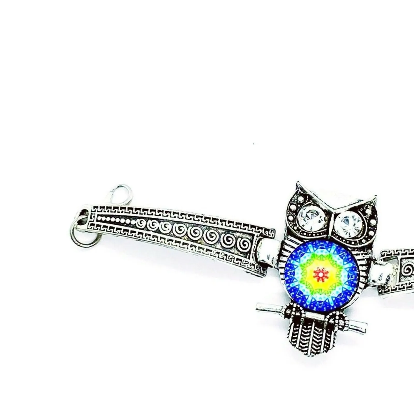 Boho Owl Rhinestone Silver - Image 2