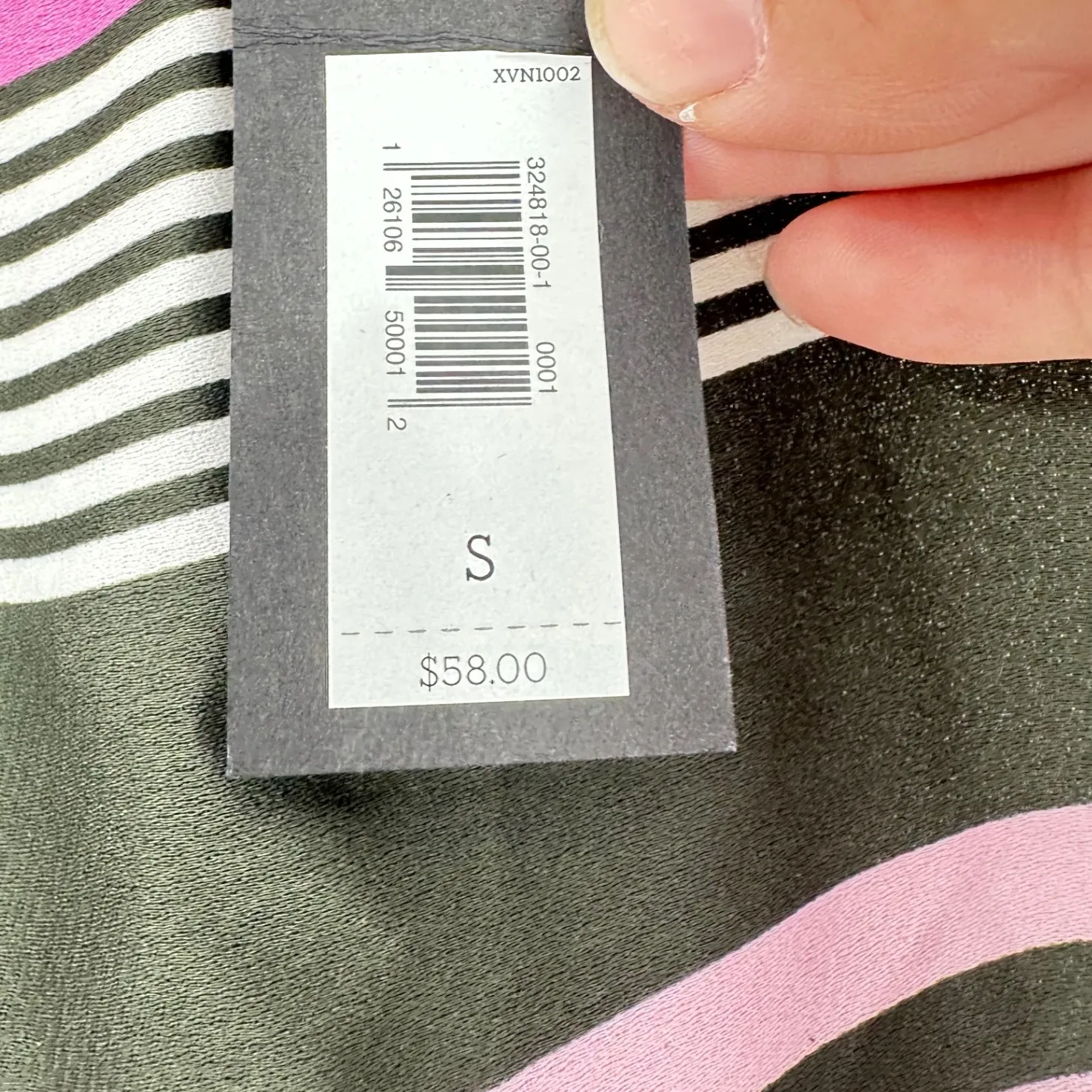 NWT Banana Republic Women's Striped Racerback Blouse Size S Pink‎ Black White - Image 6