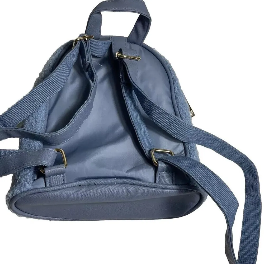 Disney Stitch Blue Plush & Gold Mini Backpack Bioworld Lilo and Stitch RARE - Image 5