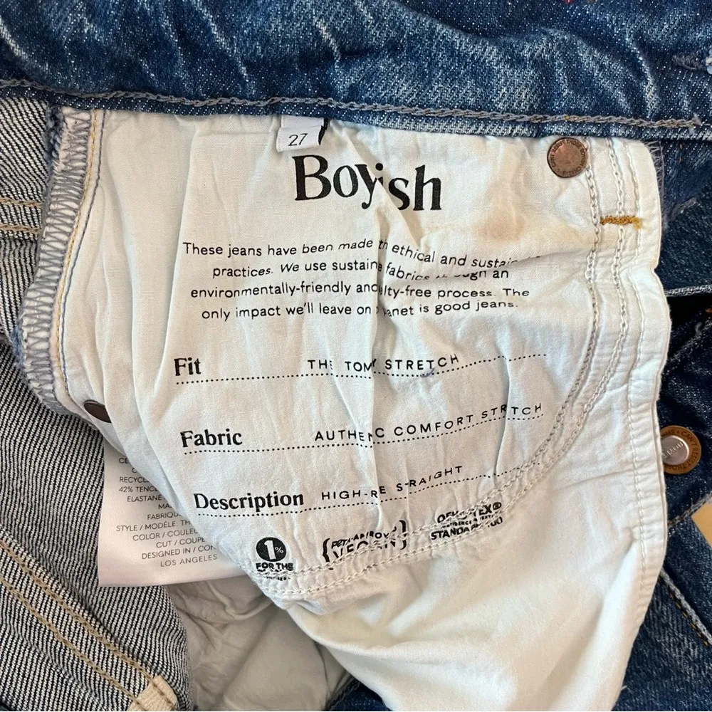 Boyish Tommy Stretch Distressed High Rise Raw Hem in Runaway Size 27 - Image 10