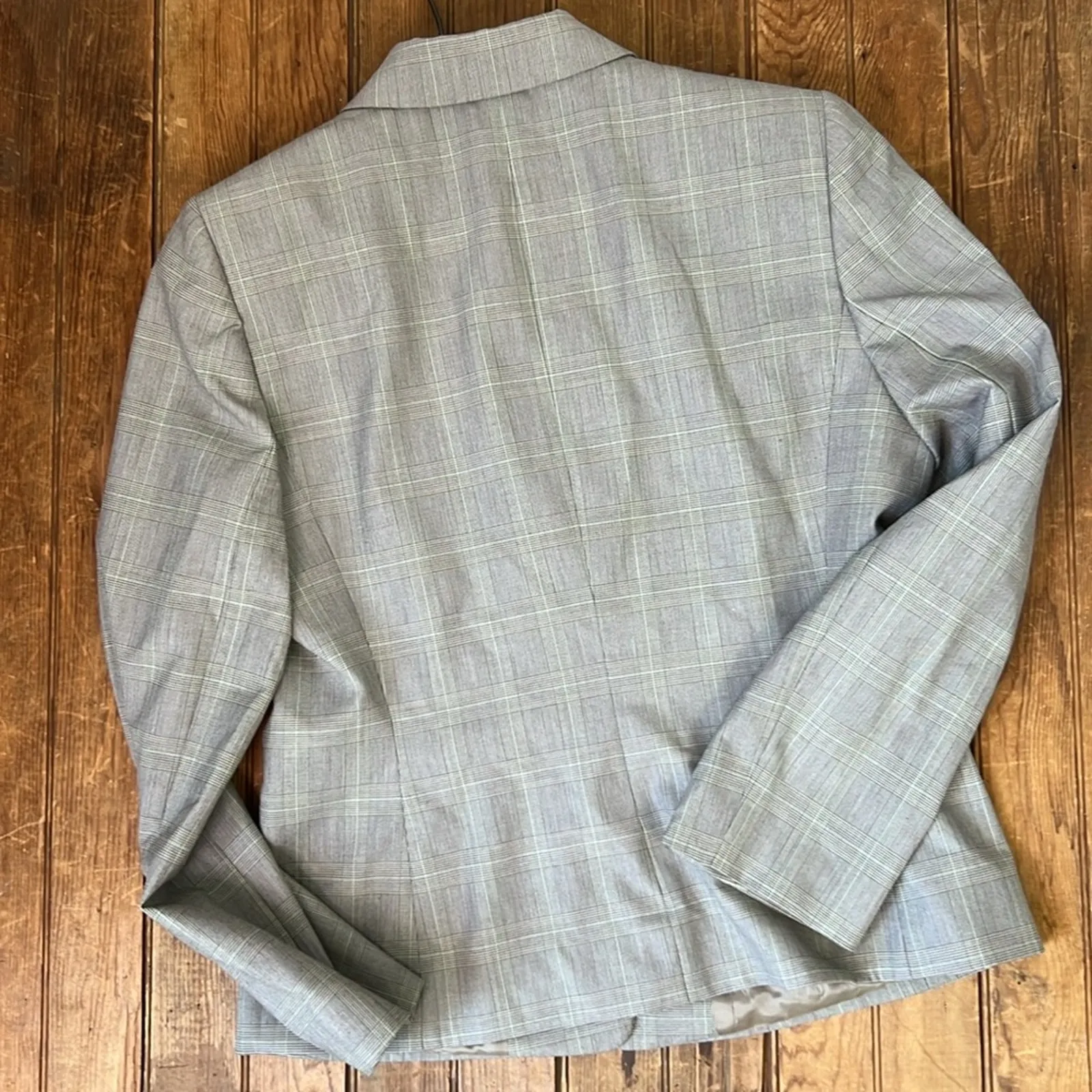 Women’s vintage Tahari classic brown plaid wide leg pant suit size 12 - Image 7