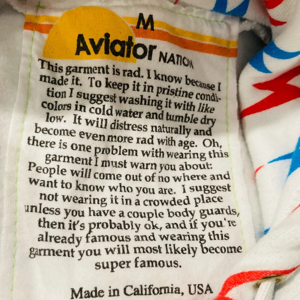 Aviator National Bolt sleeveless relaxed Cropped Pulllover Hoodie in white USA M - Image 8