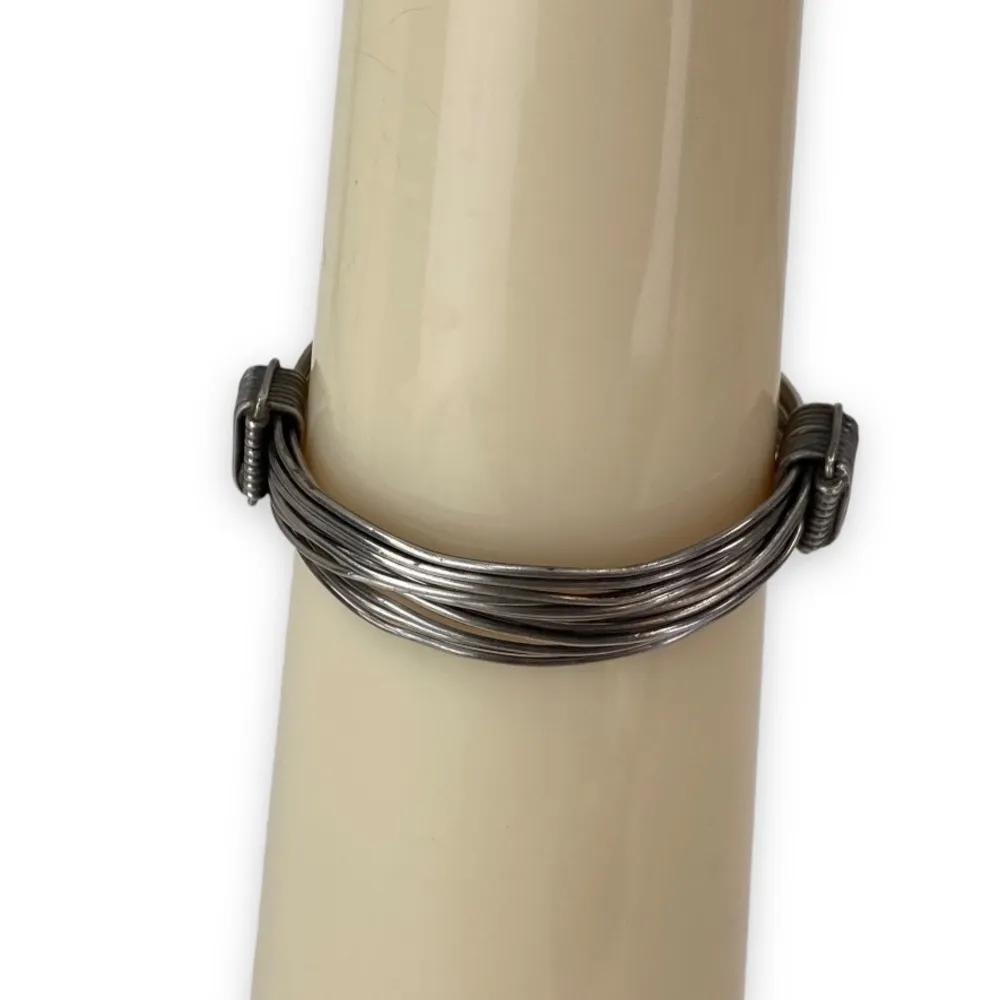 Vintage Handmade silver slide closer bracelet 7 - Image 3