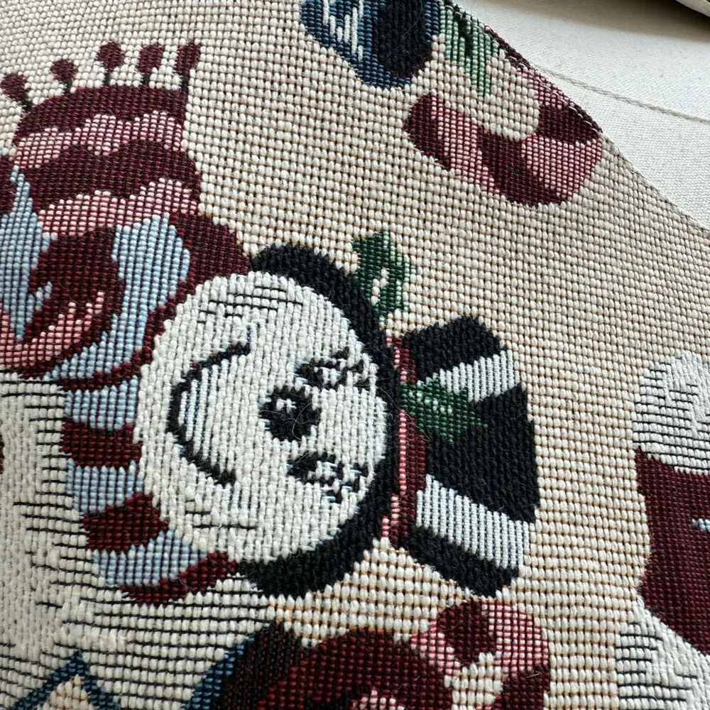 Vintage 90s Northern Traditions Snowman Christmas Tree Tapestry Vest XL Green - Image 5