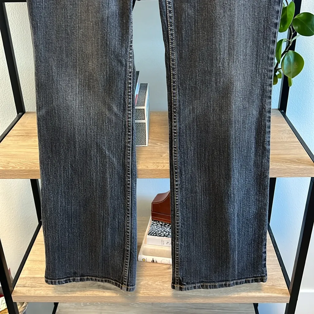 Harley Davidson Mid-Rise Gray Bootcut Jeans, 10 Long - Image 3