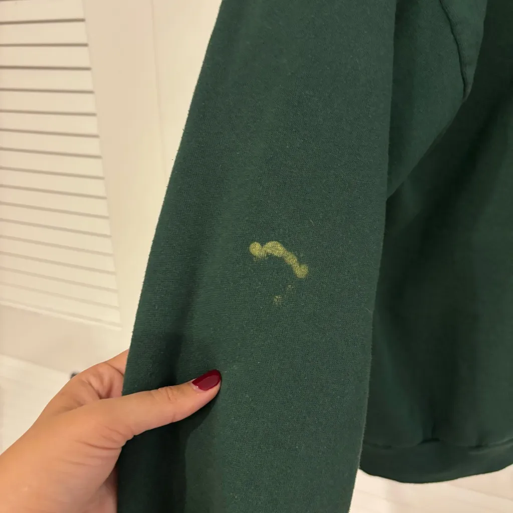 Vintage Christmas Santa Claus green crewneck sweater Size L - Image 5