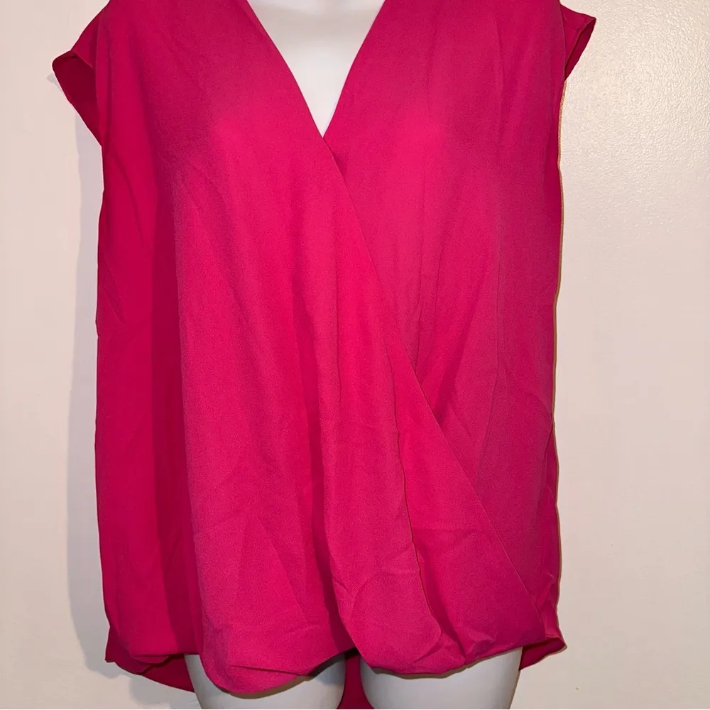 Halogen Pink Faux Wrap Around Top Bright Pink Size Medium - Image 12