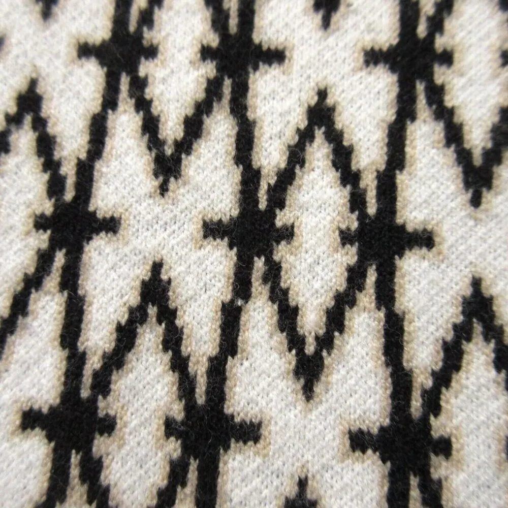 NWT Maje Royal in Ecru Noir Monogram Knit Zip Up Sweater Dress 40 / US 8 $385 - Image 3