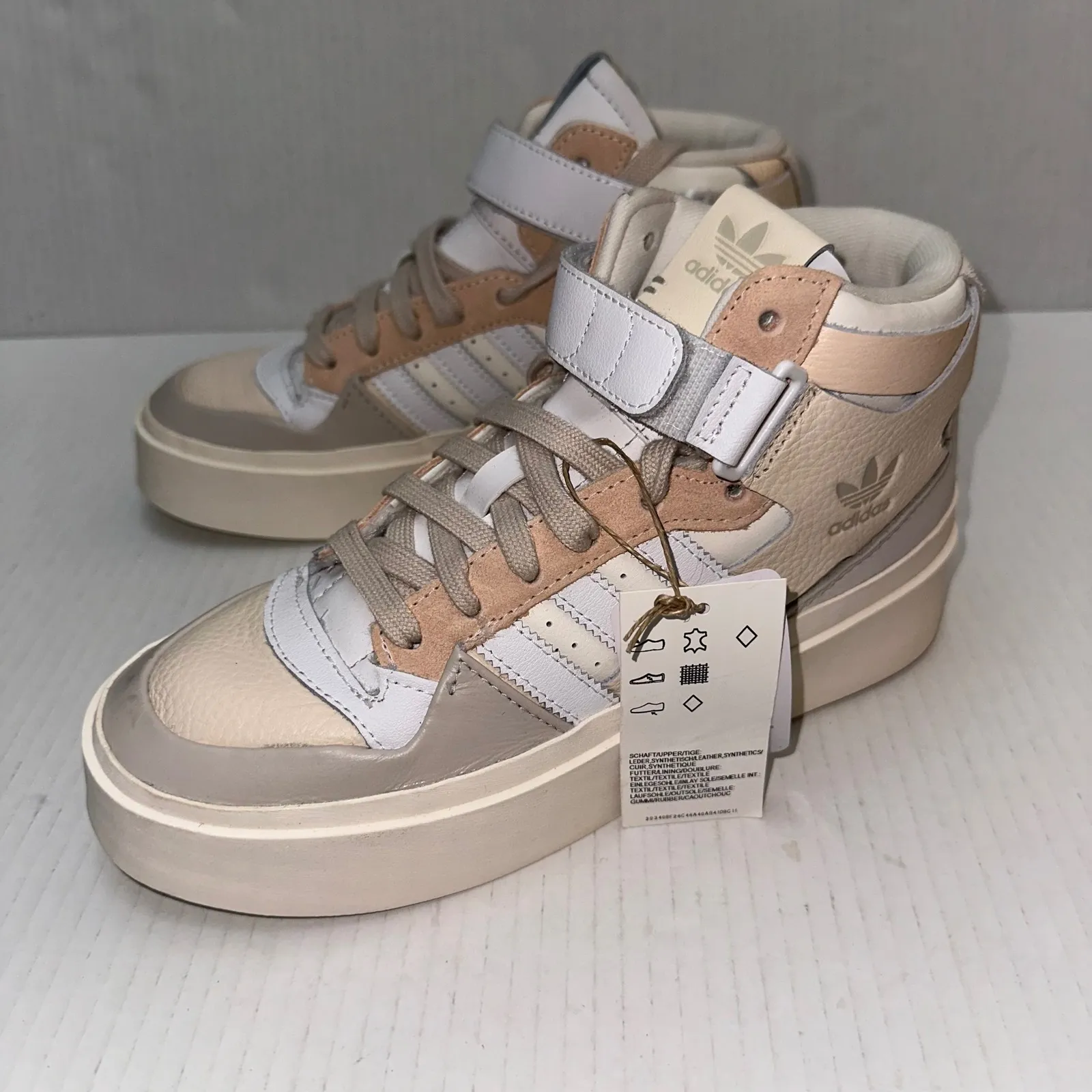 Adidas Forum Bonega Mid Ecru Tint Cloud White GW7061 Platform Sneakers Womens 7 - Image 7