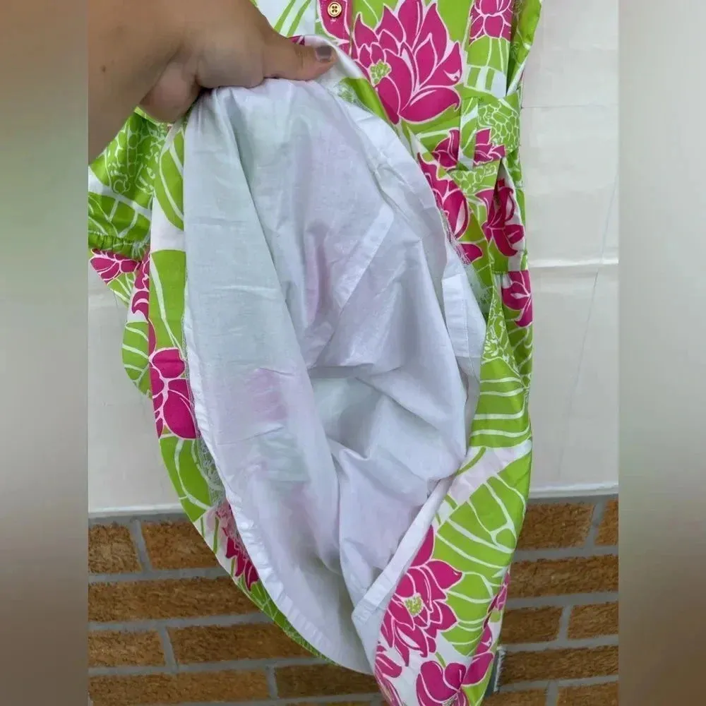 COPY - Lilly Pulitzer Green Pink Lily Frog Floral dopamine dressing rockabilly … - Image 13