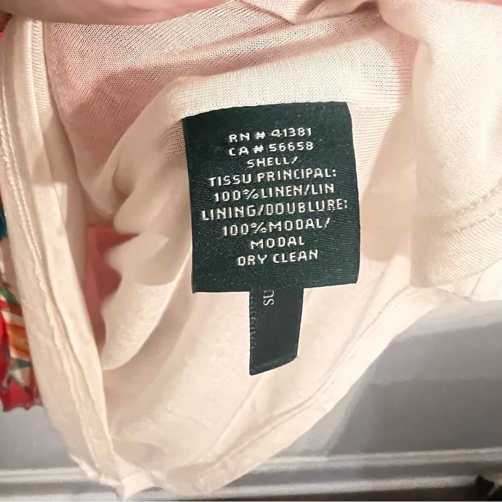 LAUREN RALPH LAUREN Womens Mini Short Sleeve‎ Colorful Floral Dress Sz Medium🟦 Red - Image 4