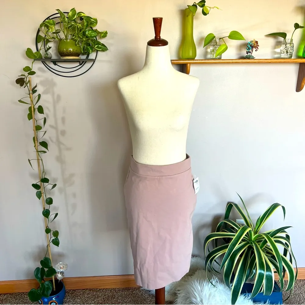 NWT Charlotte Russe Tan Khaki Cream Colored Stretchy Pencil Skirt - Image 3