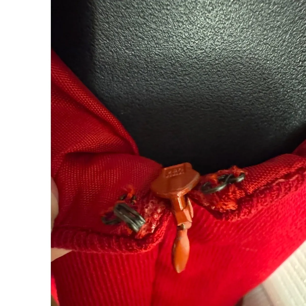 Vintage 90s BCBGMAXAZRIA Timeless Micro Ribbed Sheath Dress Made in USA Size 6 Red - Image 4