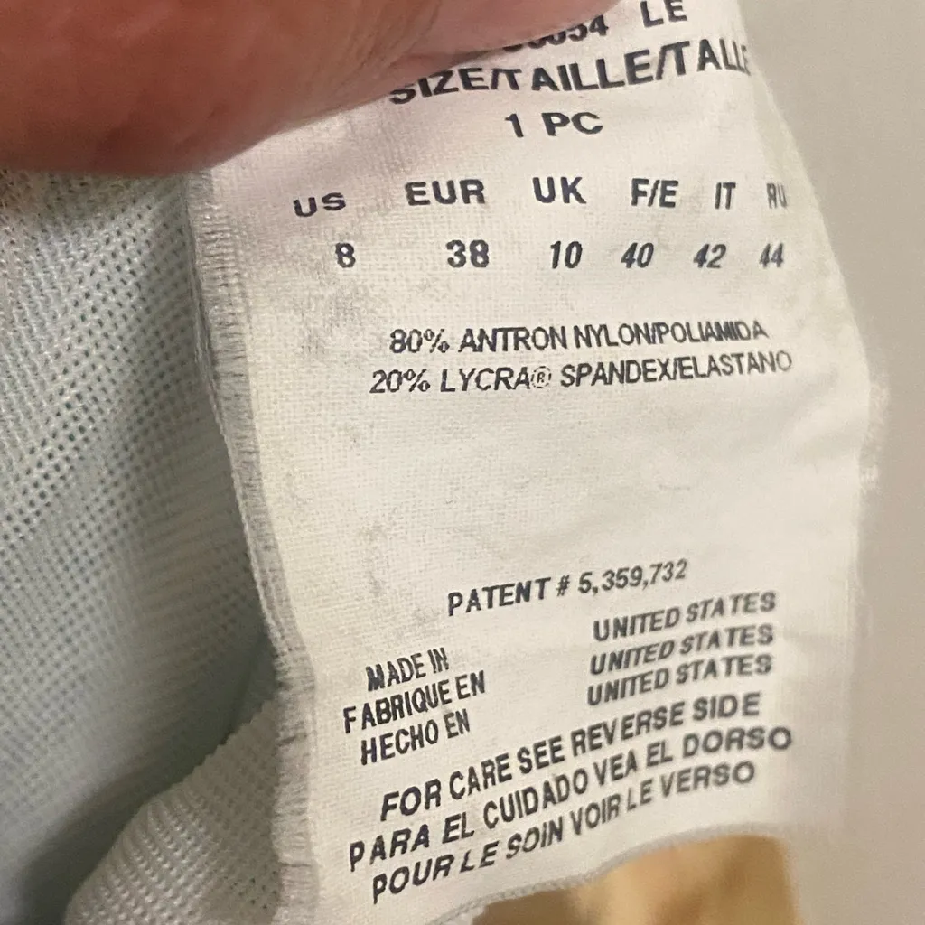 Womens Miraclesuit Miracle Suit Womens Swim Tankini Top Size 8 Blue Black Palm - Image 7