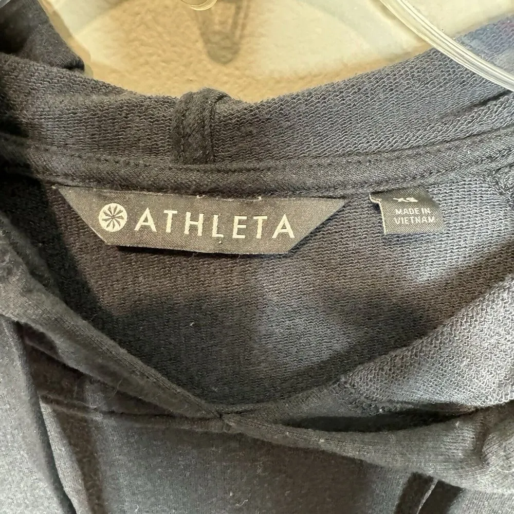 Athleta Pinnacle Criss Cross Hoodie Women's Size XS Black - Image 5