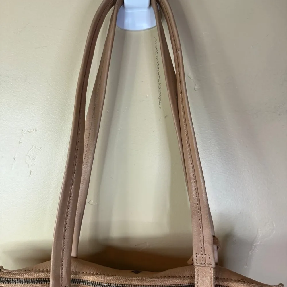 HARBOUR 2nd Franko Tote Leather Convertible Backpack Bag Tan Gold Hardware - Image 6