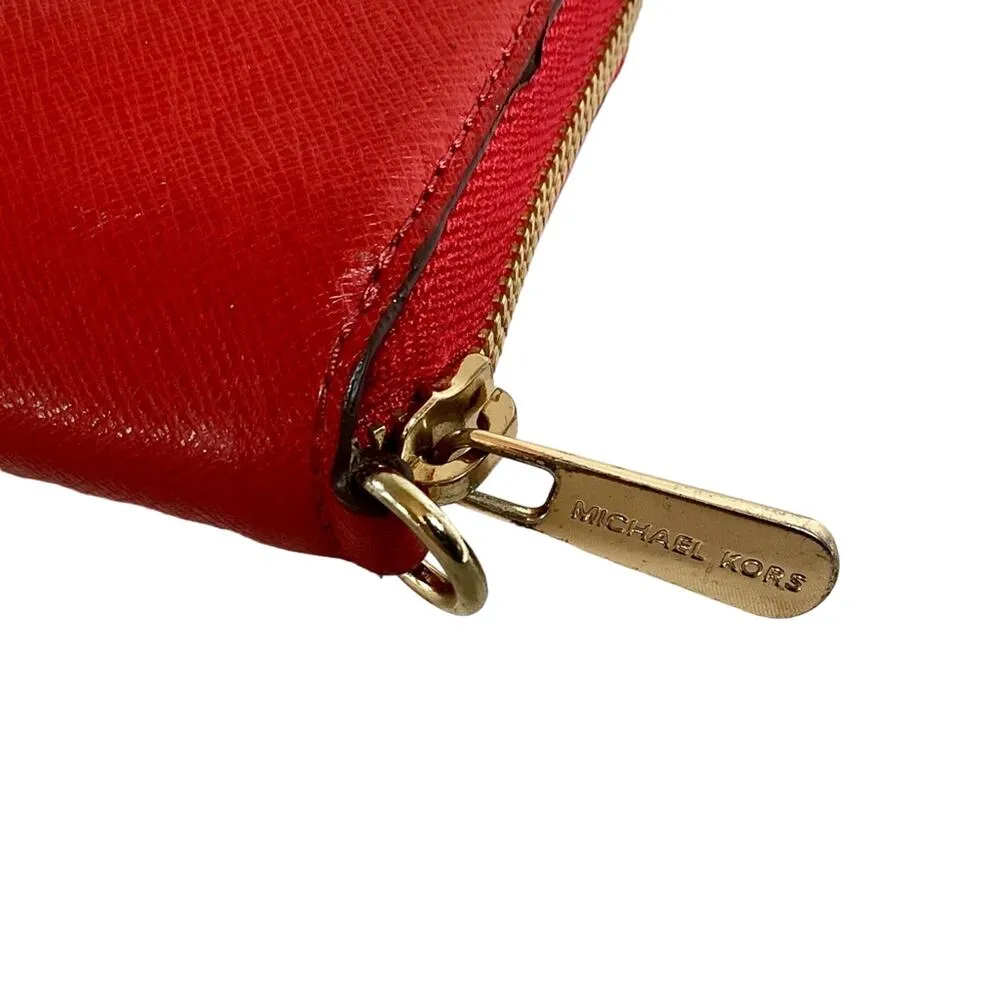 Michael Kors small red leather wallet - Image 5