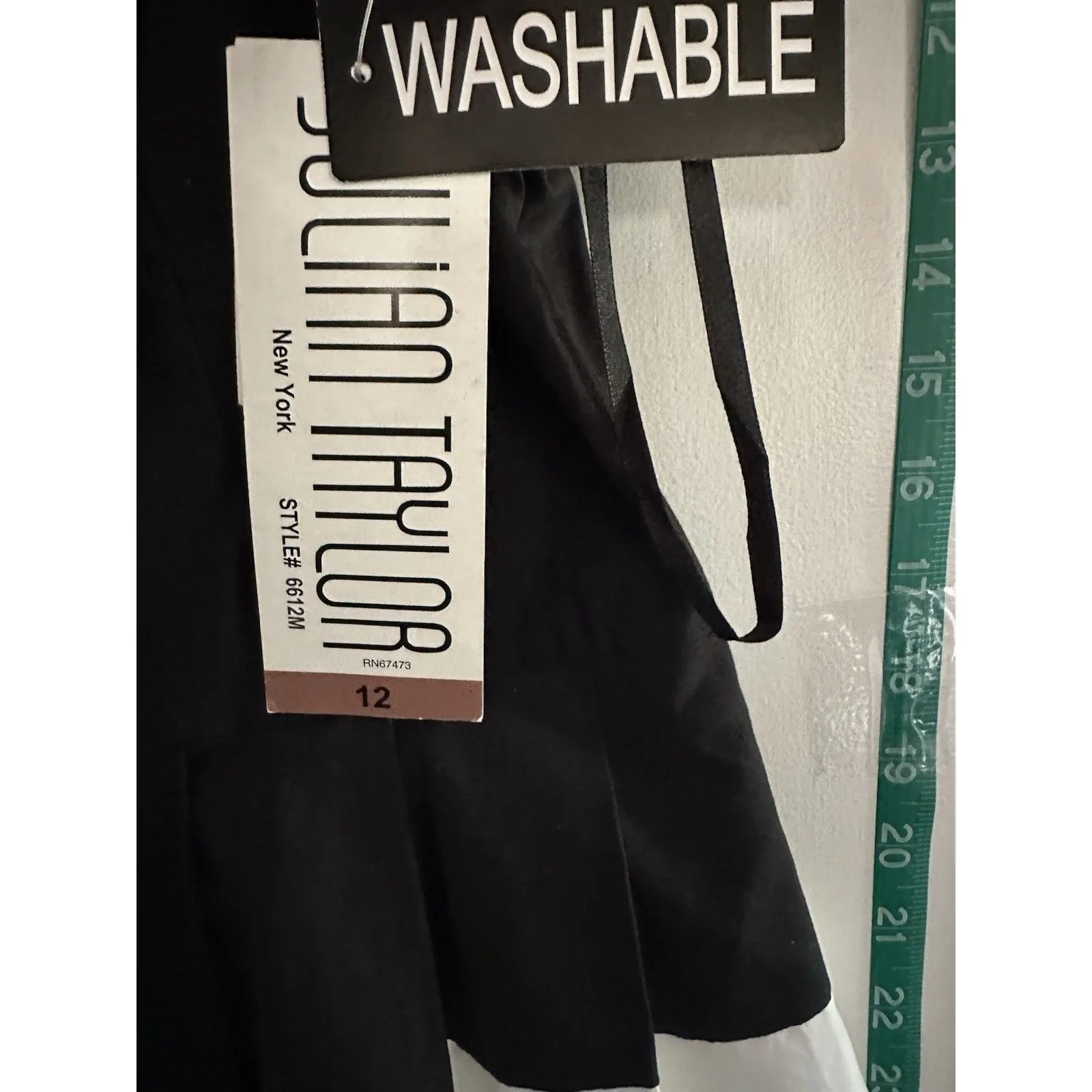 Julian Taylor New York Women's Black & White Stripe Polka Dot Sundress Sz 12 - Image 3