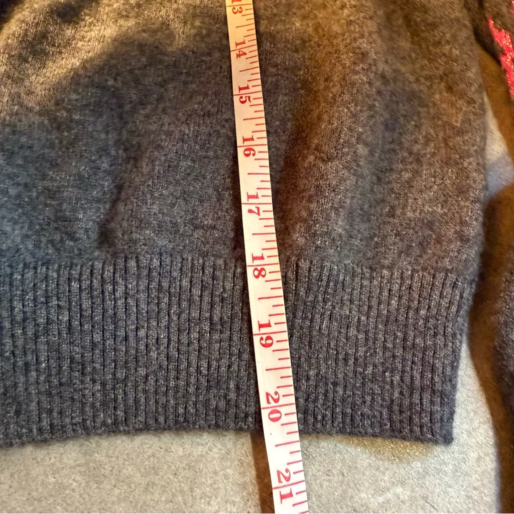 HANNAH ROSE Cashmere Floral sweater Knit Women XS X - Image 7