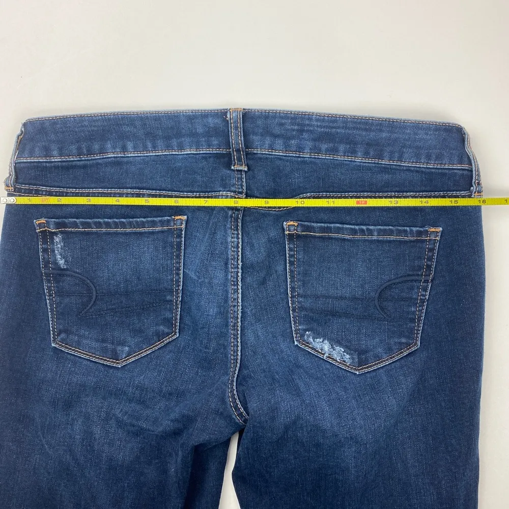 American Eagle Stretch Distressed Jegging Size 8 Denim Jean - Image 6