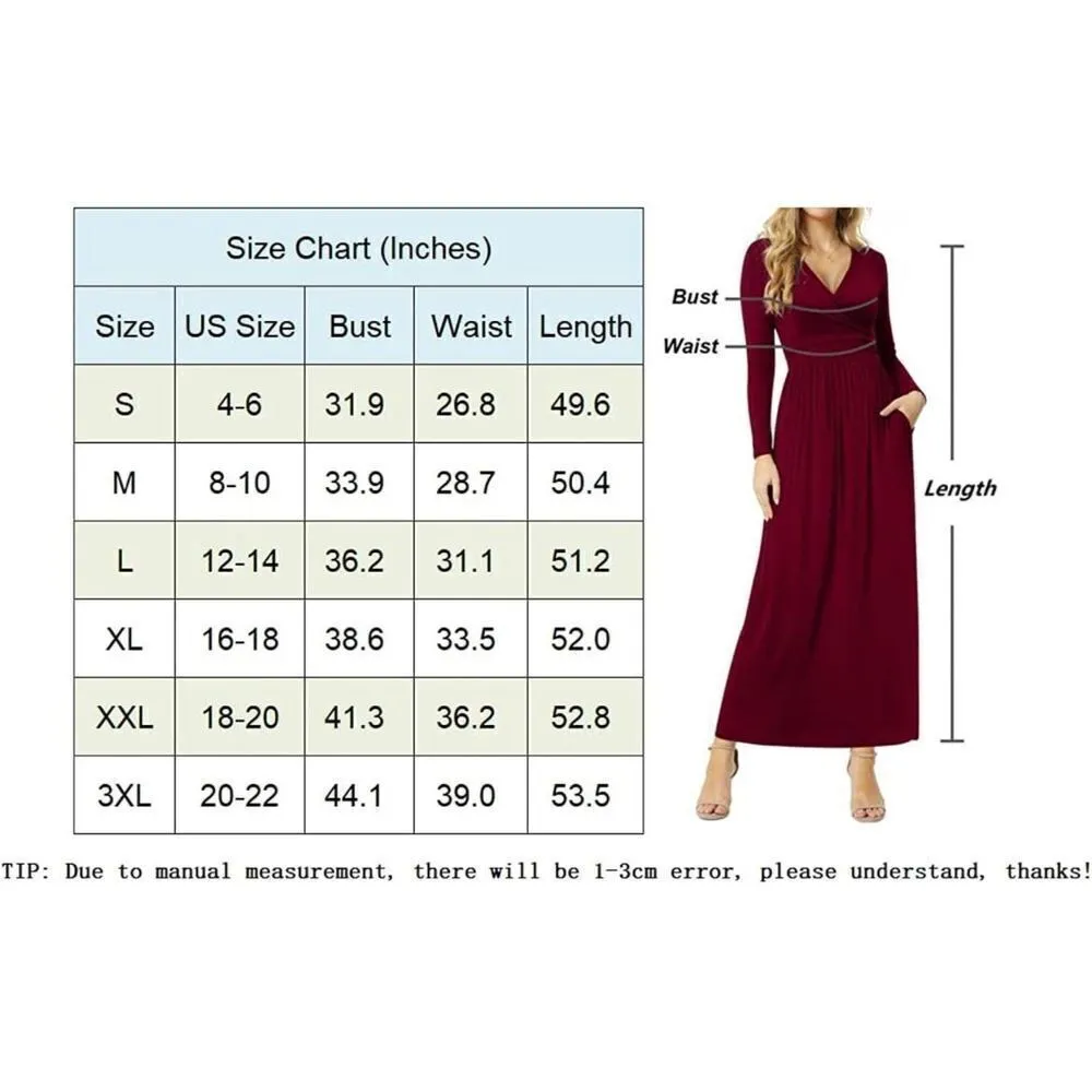 NEW Empire Waist Super soft Maxi Dress Casual Pockets XL 16/18 Red - Image 4