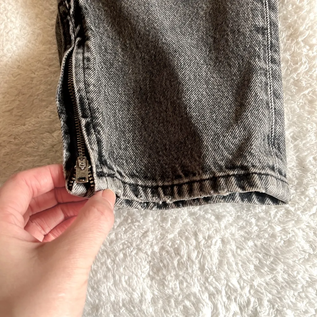 RE/DONE Super‎ High Drainpipe Jeans Gray Wash Size 32 NWT - Image 11