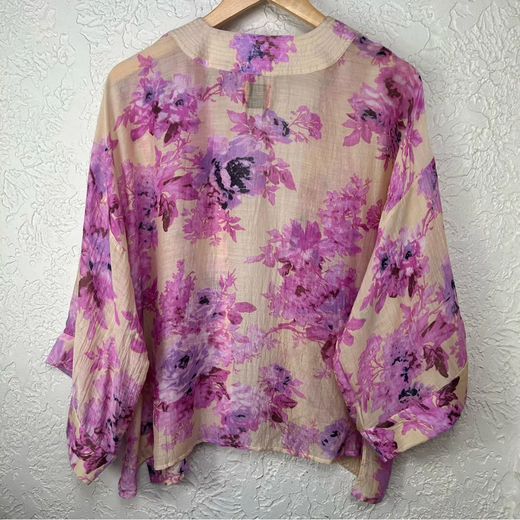 Anthropologie ERFURT Sefrina Floral Kimono Open Front Size OS - Image 10