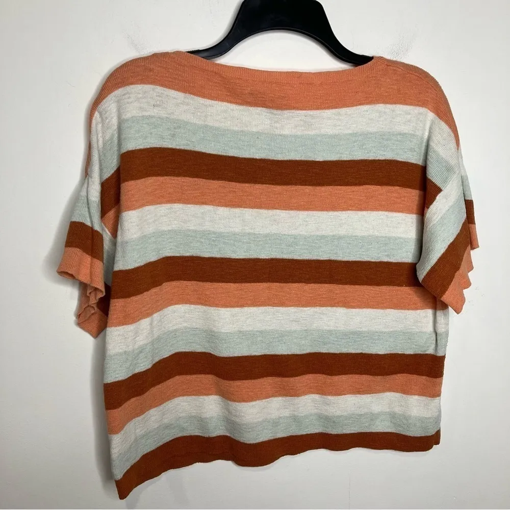 Madewell  boxy sweater tee striped size‎ medium - Image 8