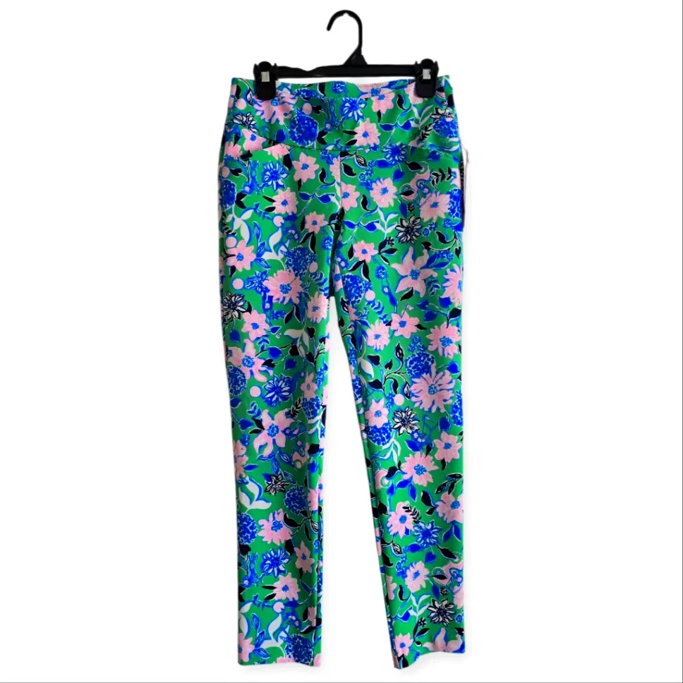 Lilly Pulitzer‎ Luxletic Corso Pant UPF 50+ Spearmint Golf Till You Drop Size 4 - Image 3