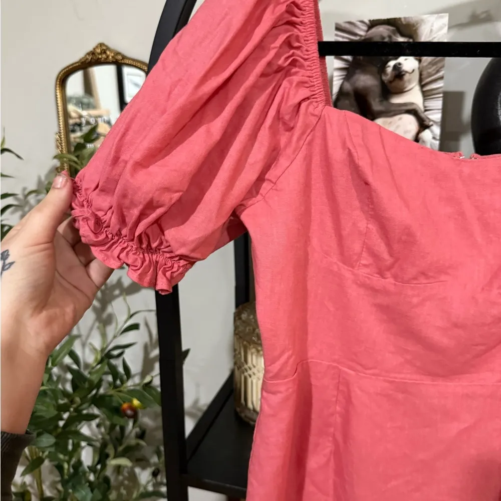 forever 21 puff sleeve mini dress size medium - Image 4