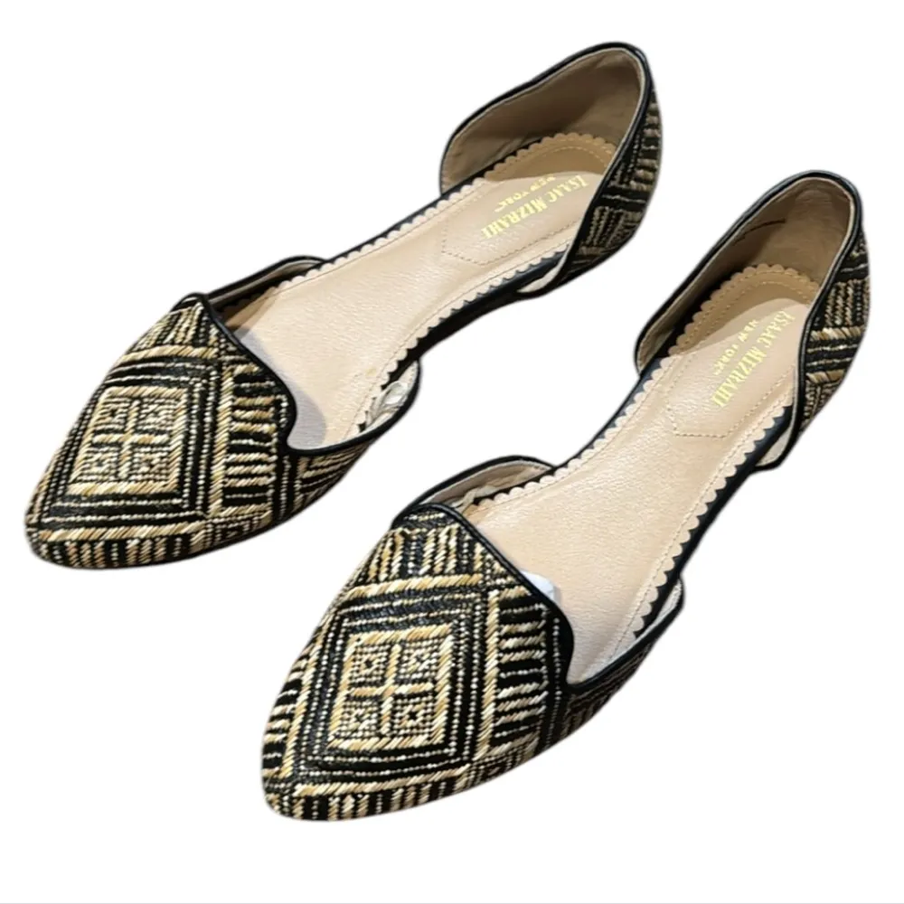 ISAAC MIZRAHI Woven Aztec Flats Size 8 - Image 11