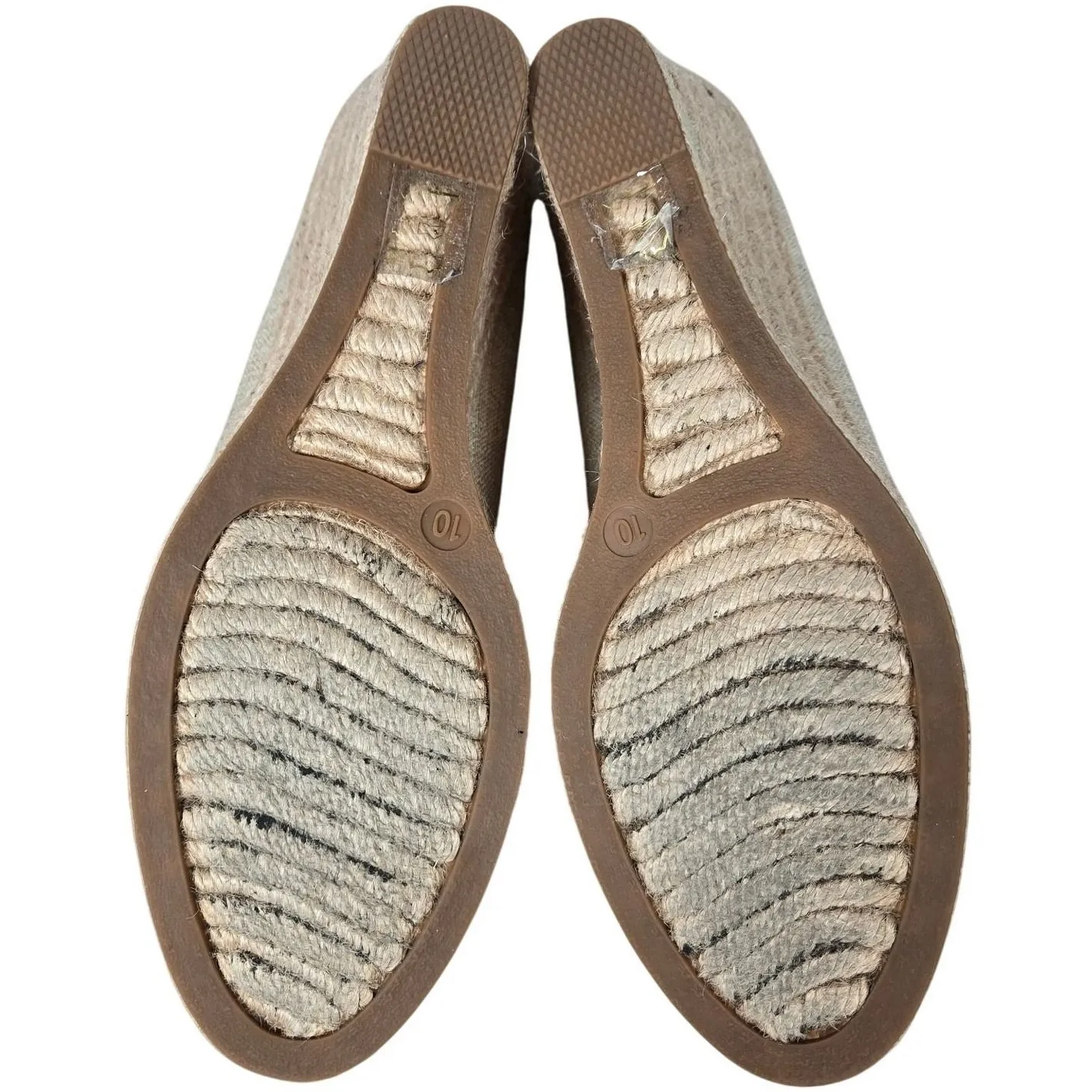 J.‎ Crew Espadrille Wedge Heels Natural Linen Blend Womens Size 10 - Image 7