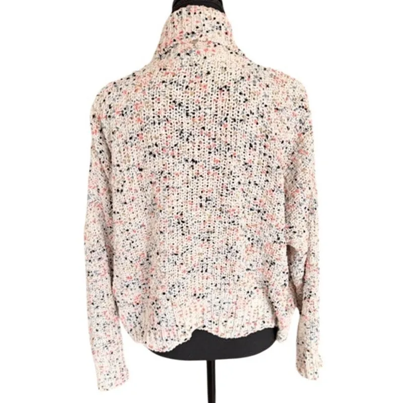 Moon & Madison Speckled Knit Sweater Pullover Oversized Cropped Size M Size M - Image 3