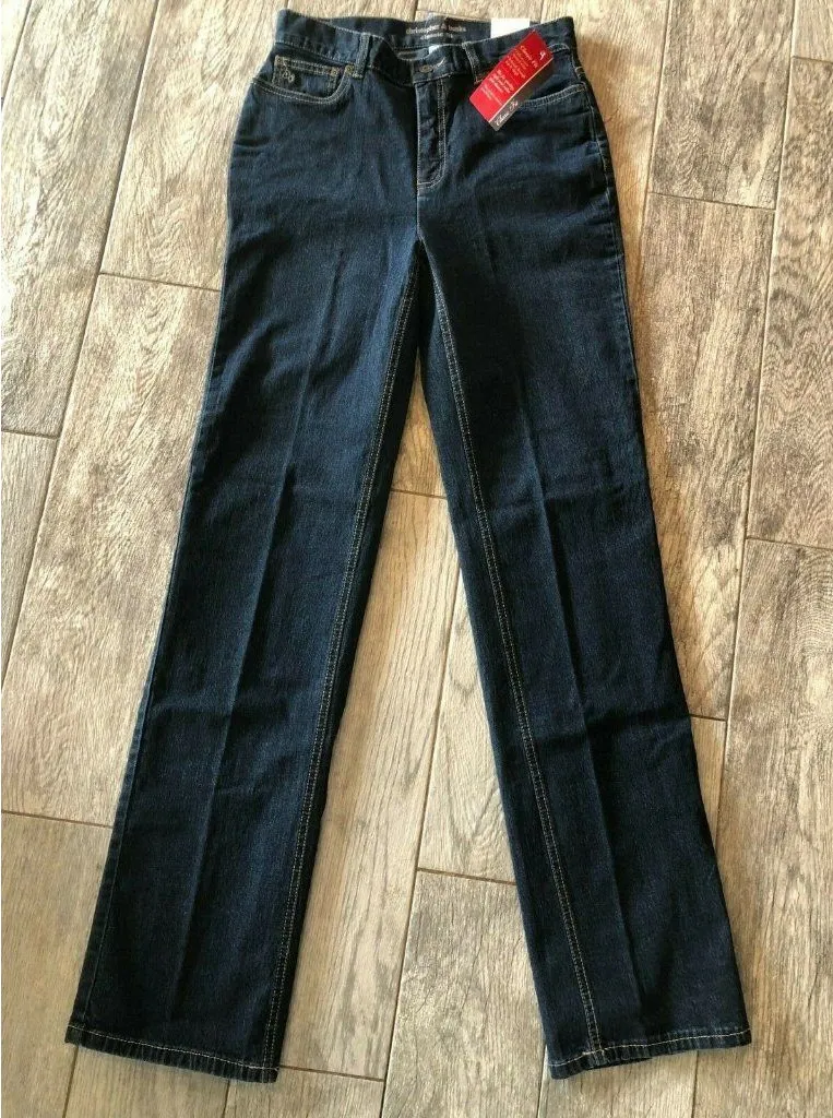 NWT Christopher & Banks Jeans Straight Leg Classic Fit 4L 4 Long Stretch Denim - Image 1